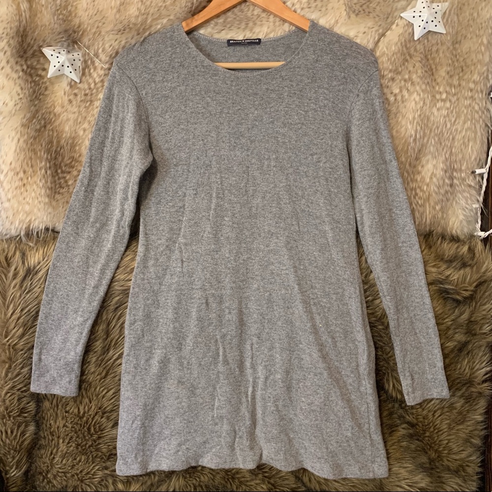 Brandy Melville Grey Long Sleeve Dress